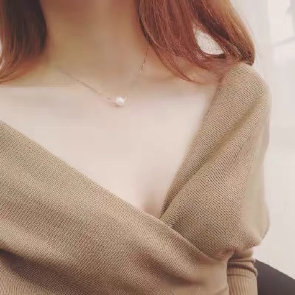 925 45-cm silver chain with cultivated pearl - Picture 2 of 5